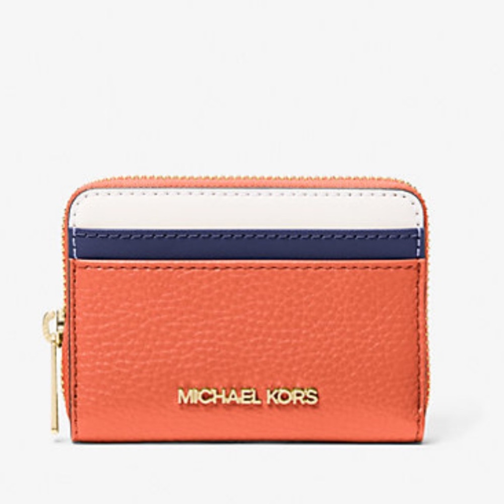 Michael Kors Jet Set Travel Medium Color-Block Zip Around Wallet Card Case 
NWT